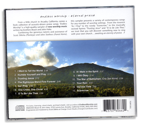 BACK VIEW - Endless Worship CD